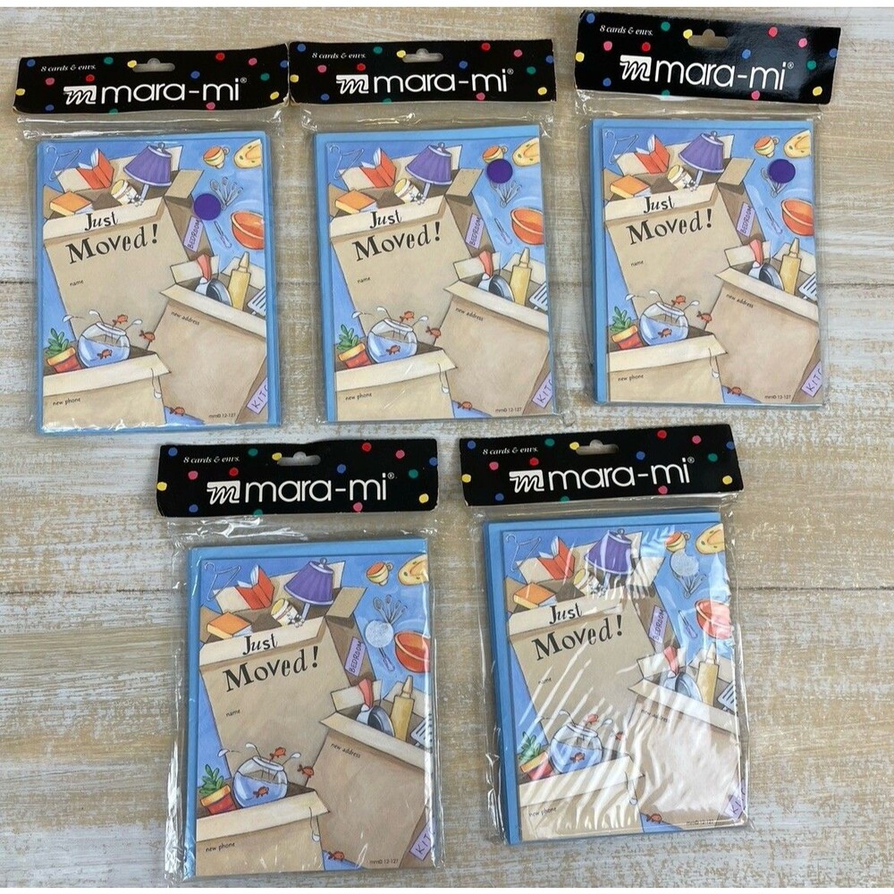 Just Moved  Announcements Cards With Envelopes 5 Packs Of 8 (40 Total)